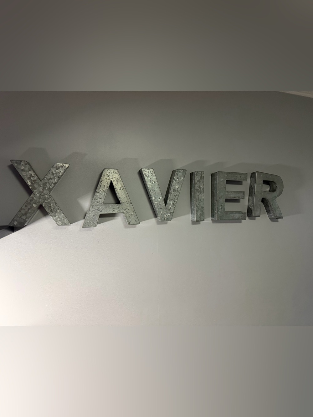 XAVIER pottery barn galvanized metal Letters Wall Decor